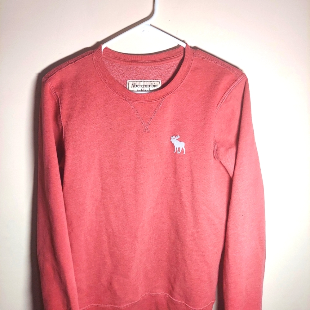 Red Abercrombie and Fitch Crewneck